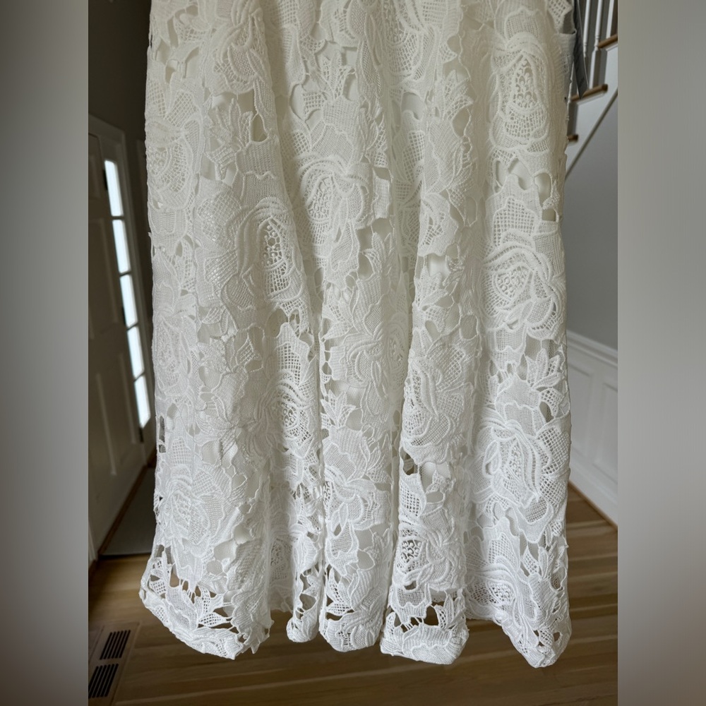 Lulu’s Nora Lee White Sleeveless Lace Midi Dress With Pockets - Picture 7 of 12